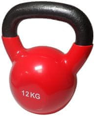 Kubisport Kettlebell 12 kg litega železa z vinilnim pokrovom