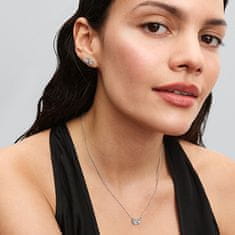 Pandora Srebrni uhani Embracing halo Timeless 293774C01