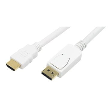 UNBRANDED DisplayPort -> HDMI 2m bela