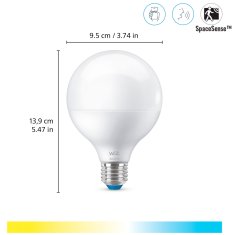 UNBRANDED WiFi Smart LED E27 G95 75W 1055lm Toplo-hladna bela 