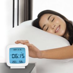 UNBRANDED Digitalna budilka z datumom, temperaturo, vlažnostjo 