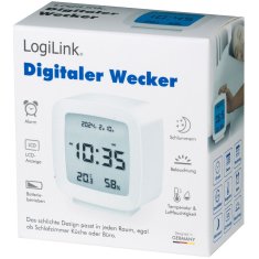 UNBRANDED Digitalna budilka z datumom, temperaturo, vlažnostjo 