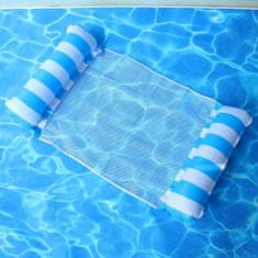 Merco Napihljiv ležalnik Float Stripe modri paket 1 kos