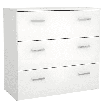 KONDELA Predalnik, bela, GARBO 3