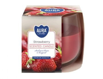 eoshop Sveča v kozarcu Dišeča JAGODA 100g