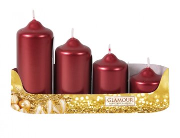 eoshop Adventne sveče GRADED kovinski d4,5x5/7/9/11cm 4ks