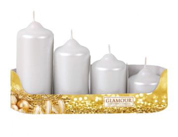 eoshop Adventne sveče GRADED kovinski d4,5x5/7/9/11cm 4ks