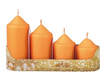 eoshop Adventne sveče GRADED kovina mat d5x7/8/10/12cm 4ks