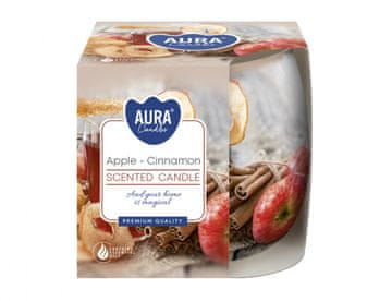 eoshop Sveča v kozarcu JABOLKO CIMET Dišeče 100g