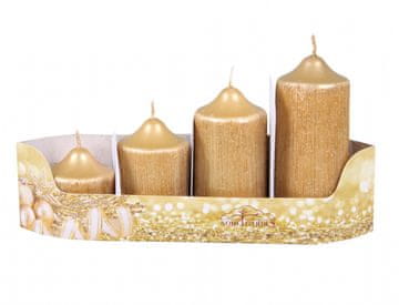 eoshop Adventne sveče GRADED PEGAZ d4,5x5,7,9,11cm 4ks