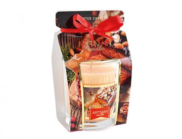 eoshop Sveča v kozarcu PIŠKOTI ZIMSKI božič pita dišeče 130g