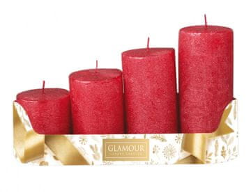 eoshop Adventne sveče GRADED rustikalna kovina d5x6/8/10/12cm 4ks