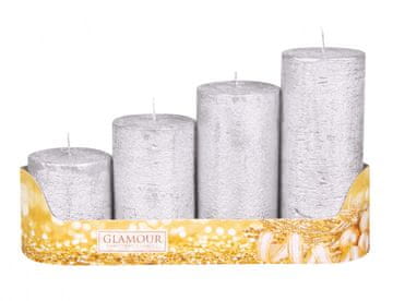 eoshop Adventne sveče GRADED rustikalna kovina d5x6/8/10/12cm 4ks