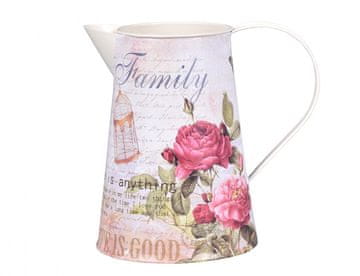 eoshop Vrč ROSE pločevinasta 20x14x19cm