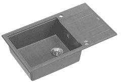QUADRON Pomivalno korito EVAN 136 XL, siv
