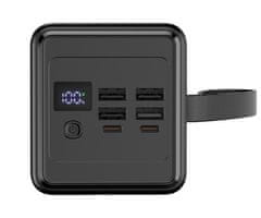 Platinet PMPB6065 powerbank polnilna baterija, 65W, 60.000mAh, 4x USB-A, 2x USB-C, črna