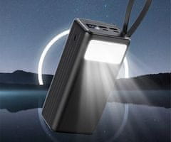 Platinet PMPB6065 powerbank polnilna baterija, 65W, 60.000mAh, 4x USB-A, 2x USB-C, črna