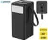 Platinet PMPB6065 powerbank polnilna baterija, 65W, 60.000mAh, 4x USB-A, 2x USB-C, črna