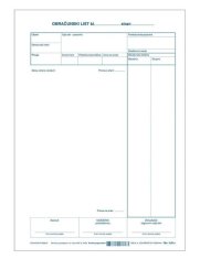 Alea Obrazec 3,82a knjiga obračunskih izmer-obračunski list za gradbena podjetja