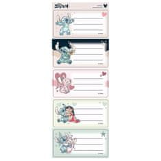 Disney DISNEY Stitch KOMPLET nalepk z imeni za zvezke, SAMOLEPILNE nalepke za otroške UČBENIKE, 20 NALEPKE 