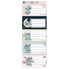 Disney DISNEY Stitch KOMPLET nalepk z imeni za zvezke, SAMOLEPILNE nalepke za otroške UČBENIKE, 20 NALEPKE 