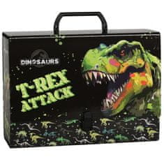 STARPAK DINO Debela šolska mapa z ročajem XXL za fante, trda za šolo A4 9 cm 