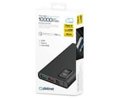 Platinet PMPB10WQC726B powerbank polnilna baterija, 10.000mAh, 2x USB-A, 1x USB-C, črna