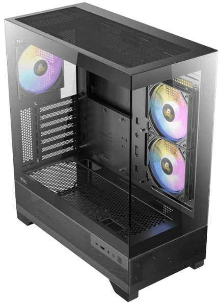 Gigabyte C301 Glass V2 USB 3.1 Gen2 Type-C ARGB osvetljeno ohišje, E-ATX, črno