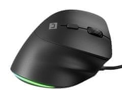 Natec Crake 2 PRO vertikalna žična miška, 12800DPI, za desničarje, črna