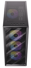 Antec AX85 Midi ATX Tower ohišje, ARGB, brez PSU, tempirano steklo, črno (0-761345-10173-8)