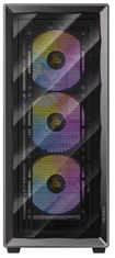 Antec AX85 Midi ATX Tower ohišje, ARGB, brez PSU, tempirano steklo, črno (0-761345-10173-8)