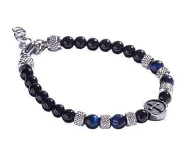 Marc Malone Zapestnica iz perlic z modrim tigrovim očesom MCGB5016