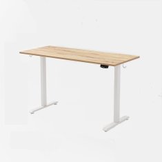 Dollcini Električno nastavljiva miza po višini – z USB vhodi in ergonomsko zasnovo, Wood, 140 cm