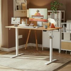 Dollcini Električno nastavljiva miza po višini – z USB vhodi in ergonomsko zasnovo, Wood, 140 cm