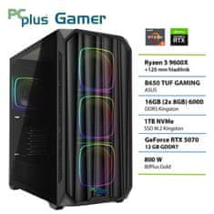 PCplus Gamer Ryzen 5 9600X 16GB 1TB SSD RTX 5070 12GB gaming namizni računalnik