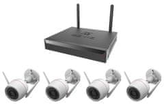 EZVIZ Komplet kamer H3C 2K+ Wi-Fi KIT IP zunanji, bullet, 4Mpix, 1x NVR CS-X5S-R100-8W/ 4x IP kamere. H3C 2K+, HDMI/ VGA/ W