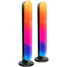 LIVEFY Light Bar V2 RGB namizna svetilka 2ks, črna