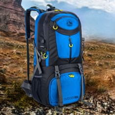 MG Outdoor pohodniški nahrbtnik 60L, moder