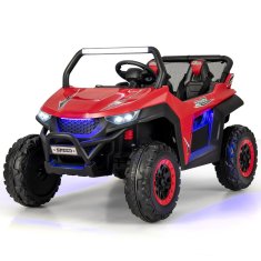 UNBRANDED Otroški avto, mobilno terensko vozilo z 2 sedežema in daljinskim upravljalnikom, 118 x 74 x 71 cm, rdeče barve 