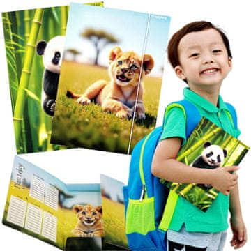 STARPAK DIVJE ŽIVALI šolska mapa z elastičnim trakom A4 STARPAK