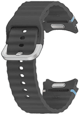 Samsung Silikonski pašček ET-SNL31LBE za uro Watch 6 in Watch 6 Sport, Watch 4, Watch 5, size M / L - temno siv