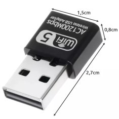 UNBRANDED WIFI na USB adapter 1200Mbps Izoxis 19181 