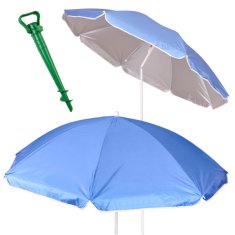 UNBRANDED Dežnik velik UV zaščita moder 