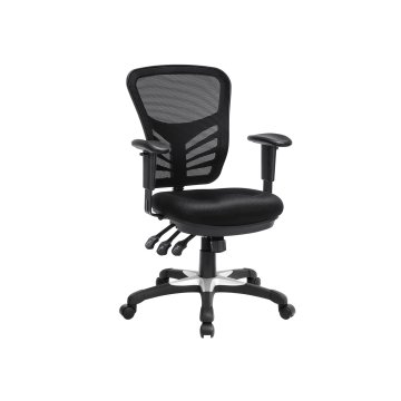 UNBRANDED OBN52BK pisarniški stol, ergonomski vrtljivi stol, mrežasta miza, nastavljiva višina stola, naslonjalo