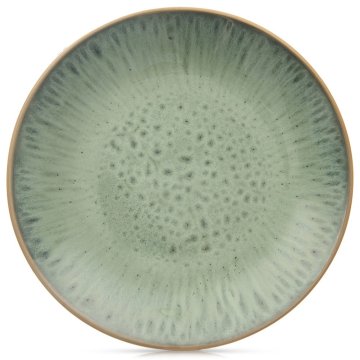 UNBRANDED Desertni keramični krožnik, zelena, GLAZURA, 20,5 cm