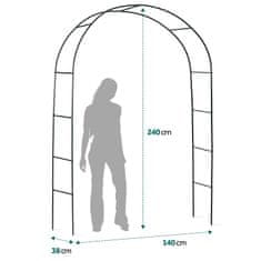 shumee Vrtna pergola lok 240 cm Plonos PL-990