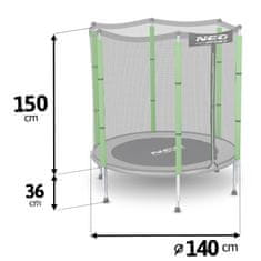 Otroški vrtni trampolin 140 cm 4,5 ft