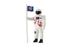 Teddies Prostorski komplet 6 kosov kovinski/plastenski astronavt, raketoplan z dodatki