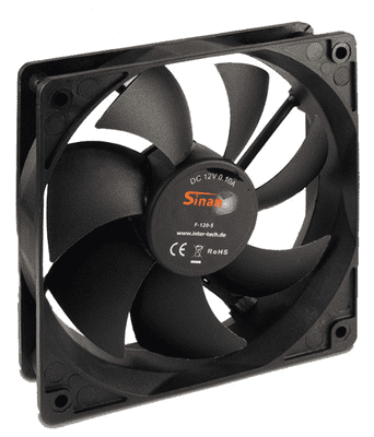  Inter Tech F-120-S ventilator za ohišje, 120 mm, bulk pakiranje 