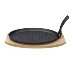 Tognana Ponev z lesenim podstavkom Fusion Taste 32x17xh2cm / ovalna / ghisa, les